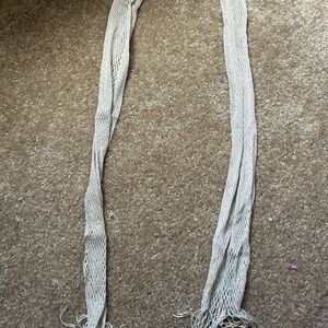 Elegant Silver Mesh Scarf